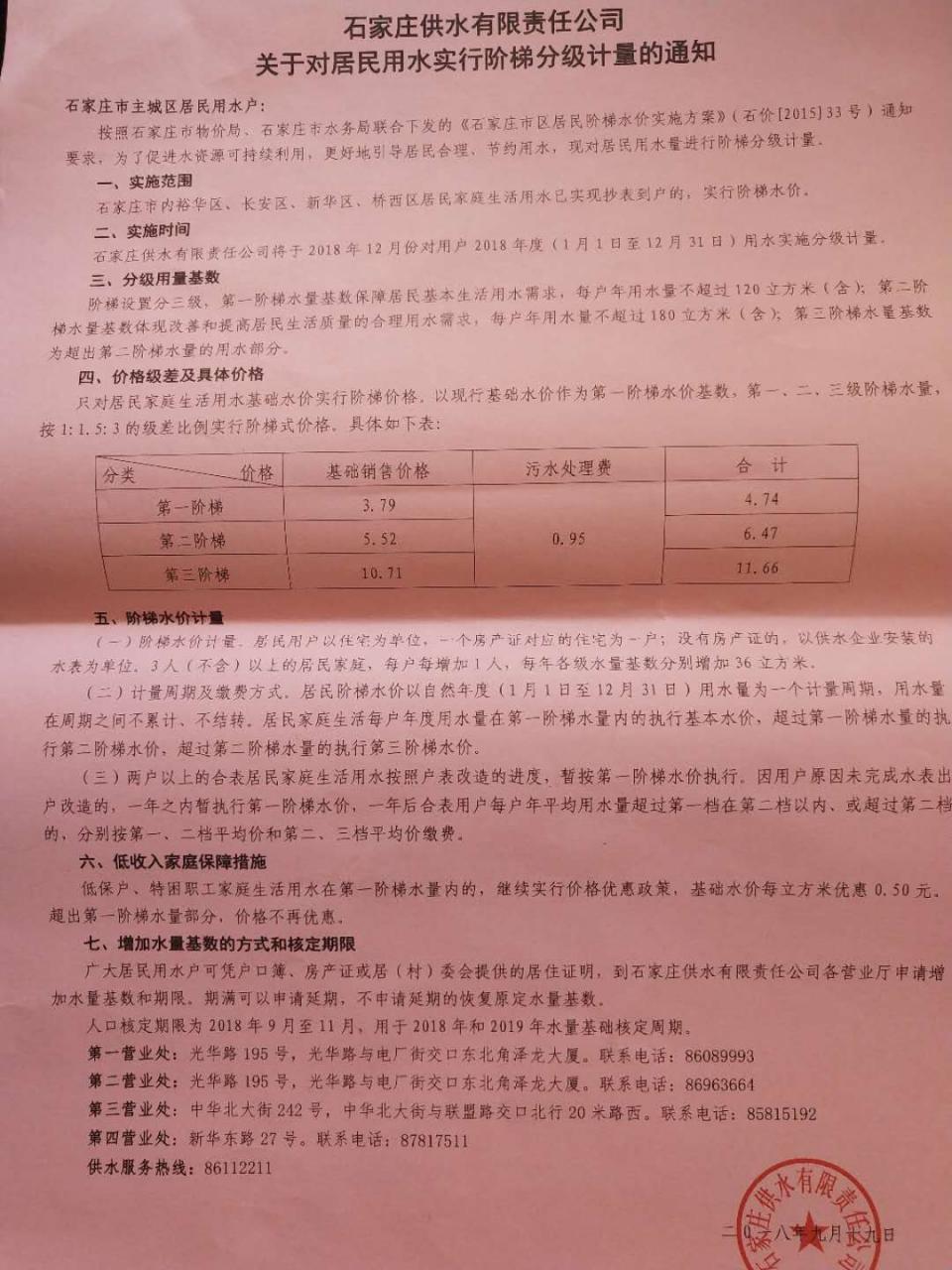 石家庄水费多少钱？石家庄阶梯水费怎么收费的？